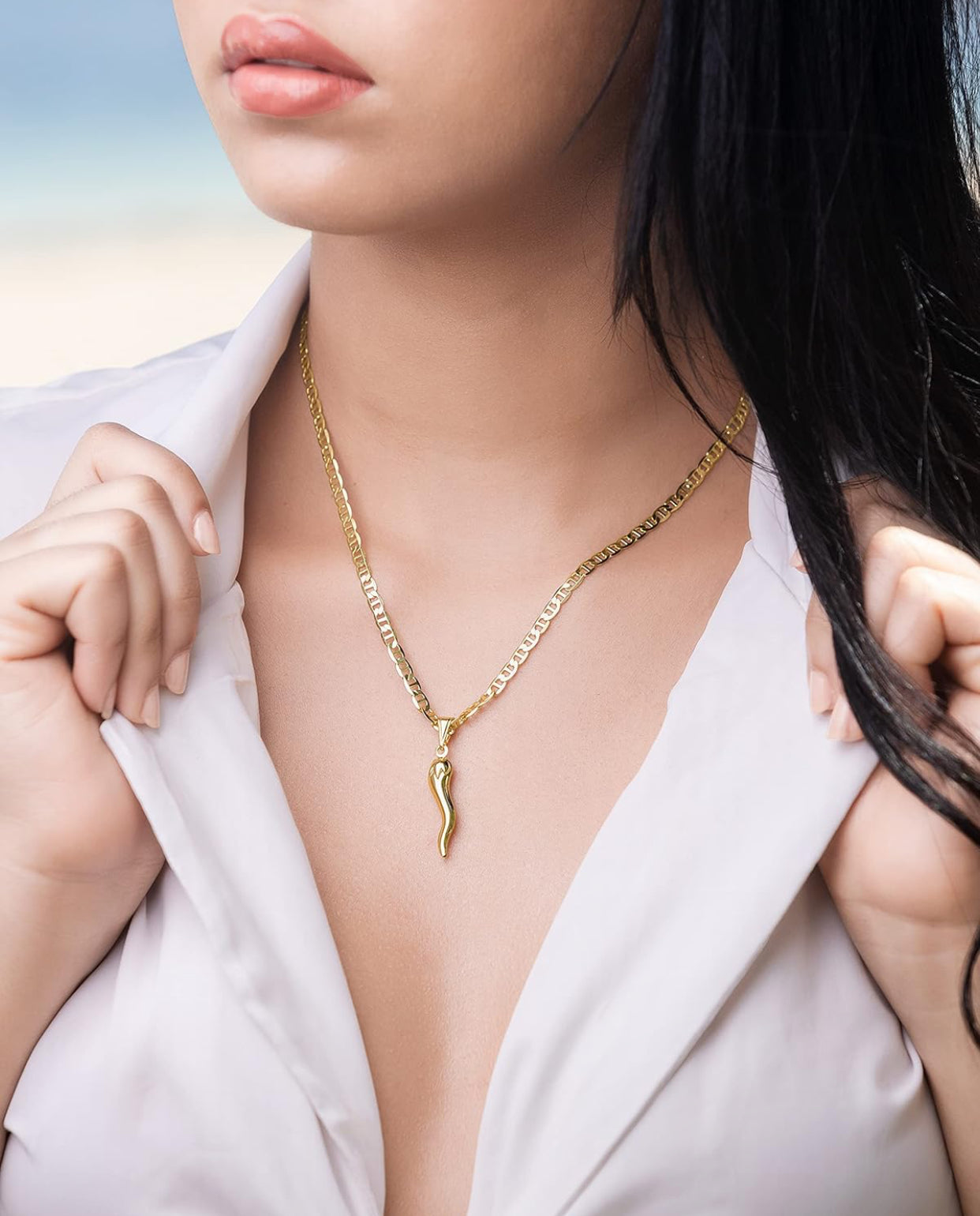 Cornicello Horn Necklace - CĀDDEE JEWELS #