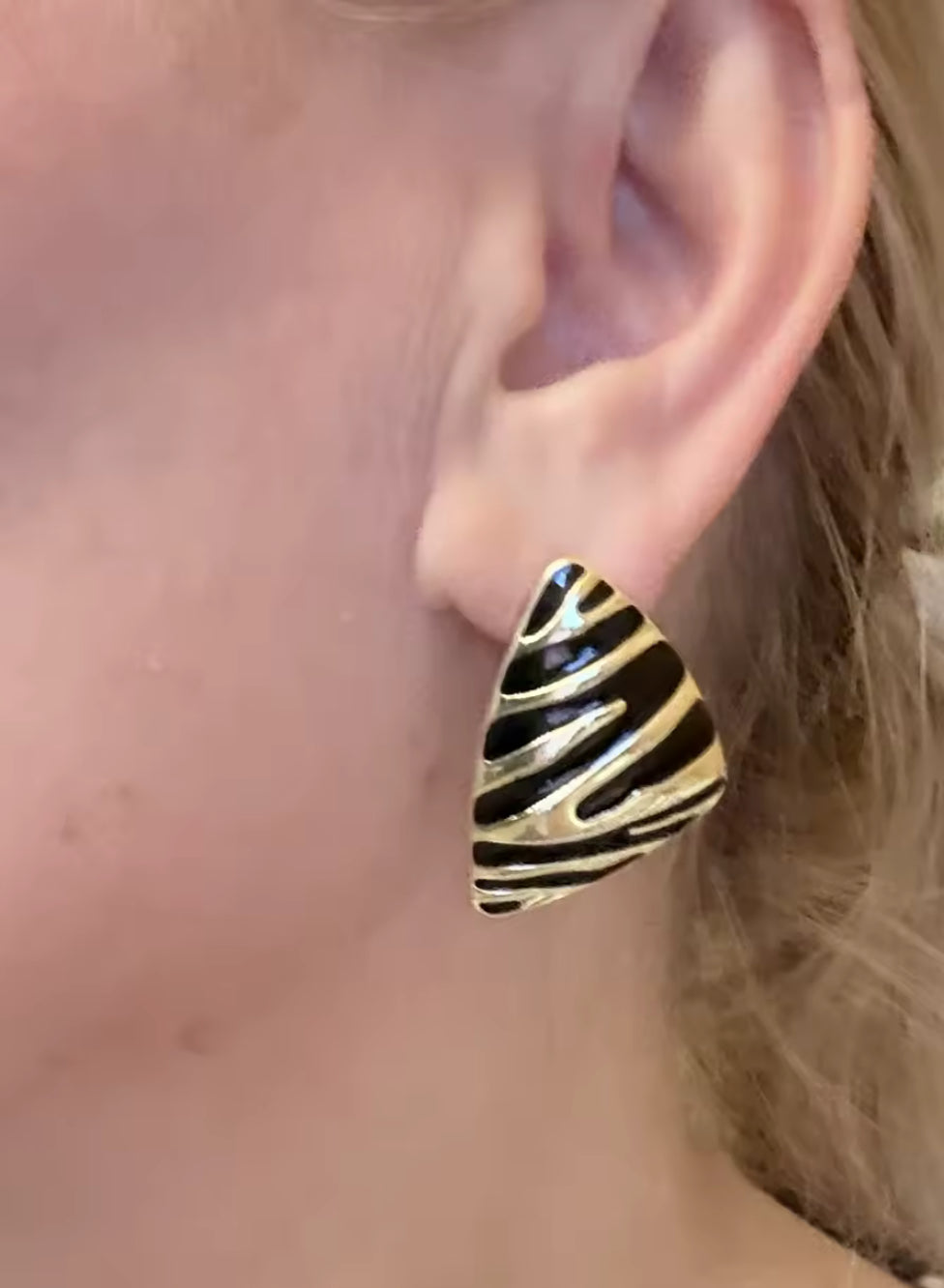 Jen Stripes Zebra Earrings - CĀDDEE JEWELS #