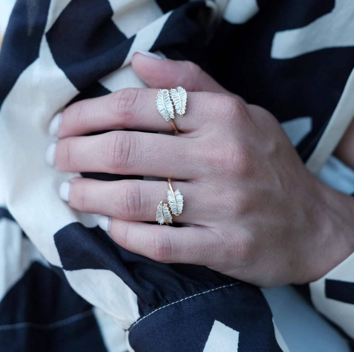 Palm Leaf Rings - CĀDDEE JEWELS #