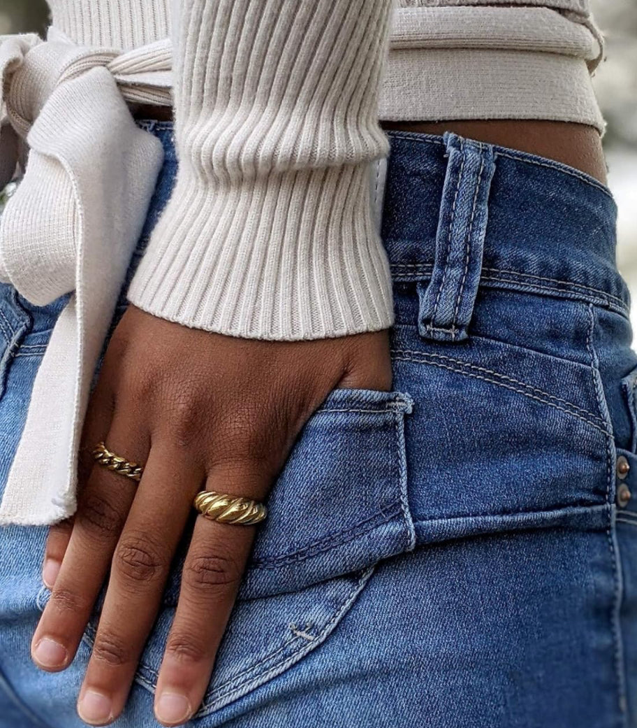 Croissant Chuncky Rings - CĀDDEE JEWELS #