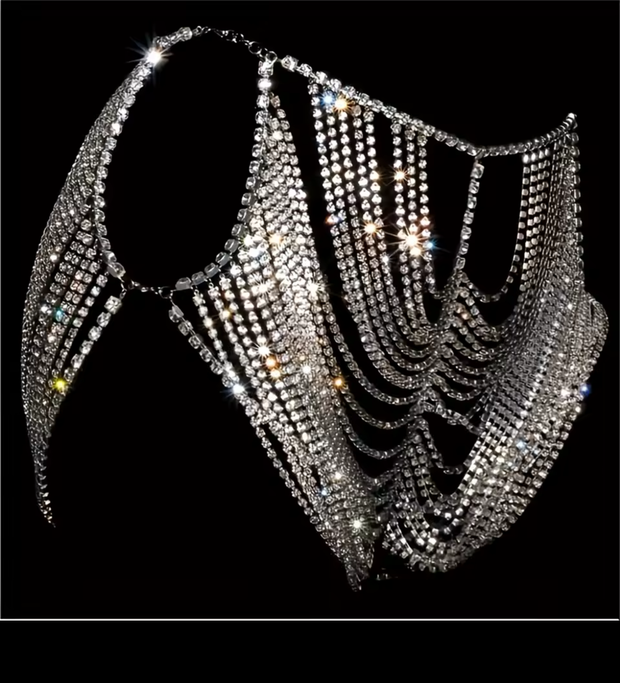 Rhinestone Butt Tassel Body Chain