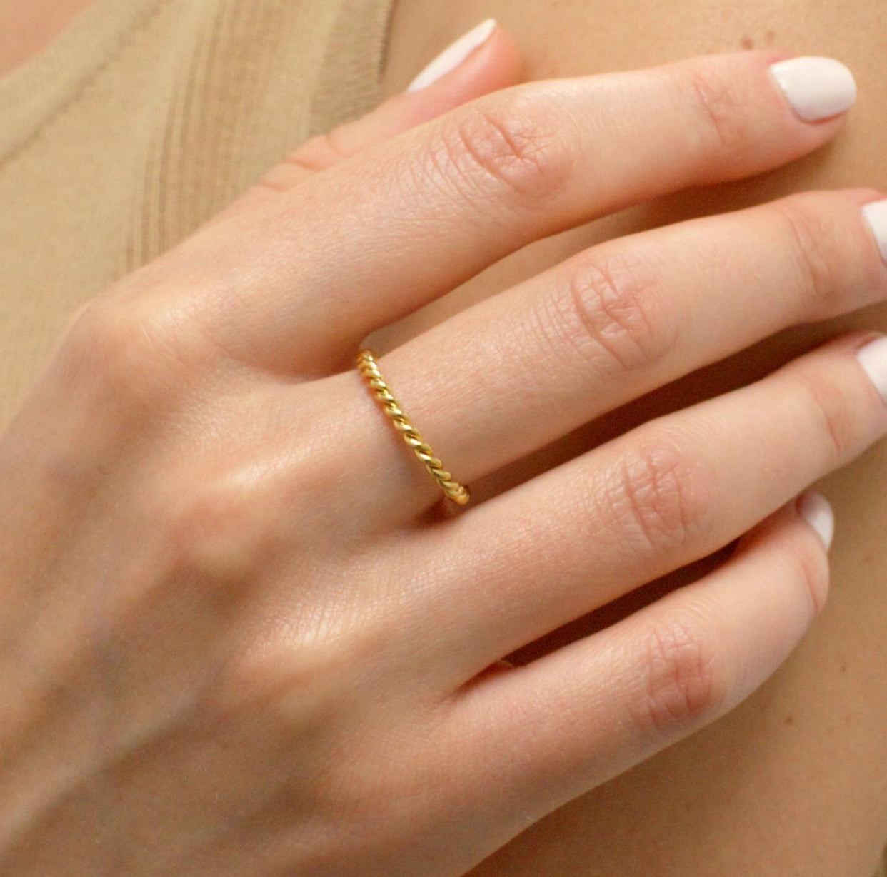 Jessy Twist Stacking Ring - CĀDDEE JEWELS #