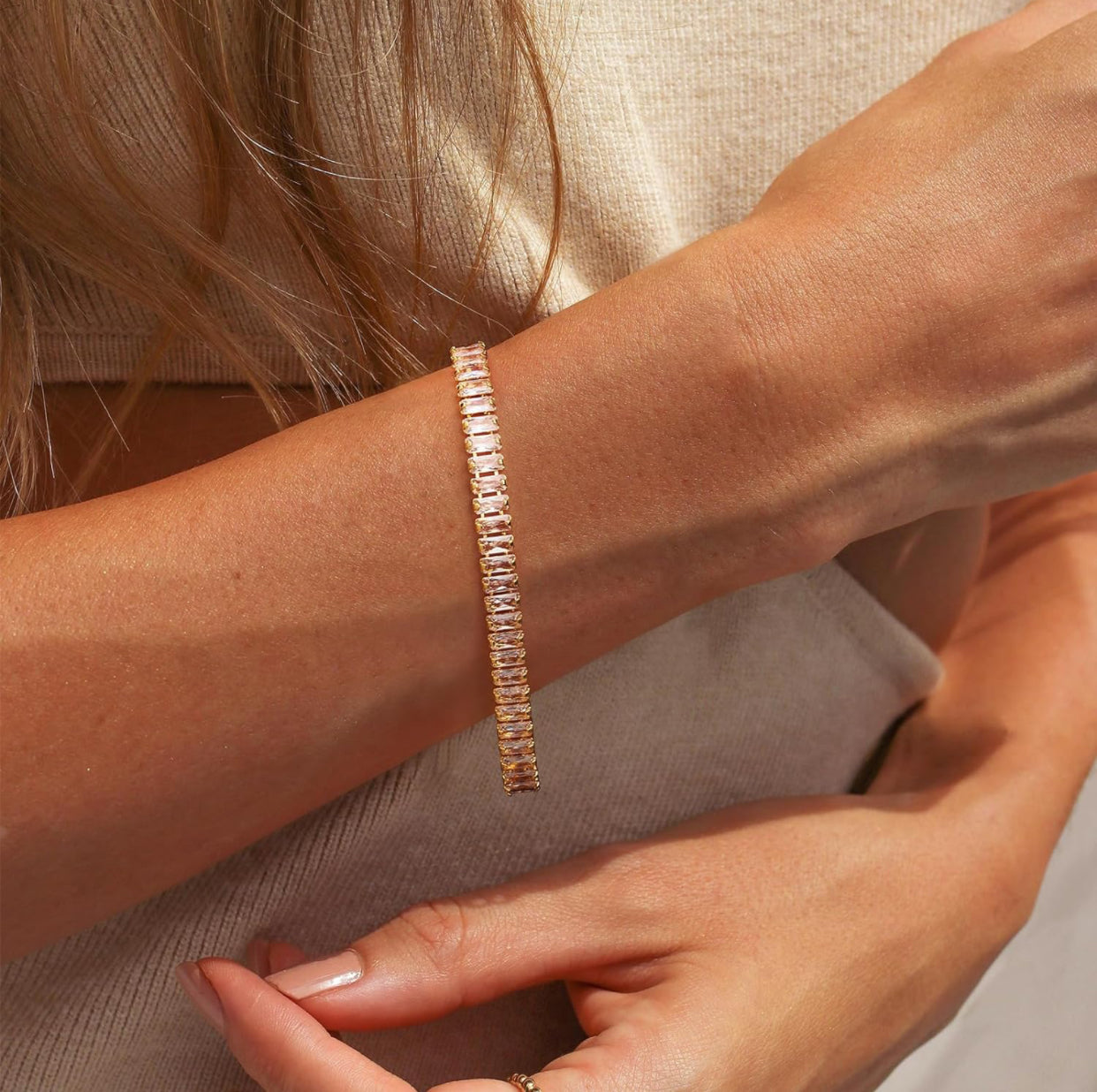 Tennis Chain Baguette - CĀDDEE JEWELS #