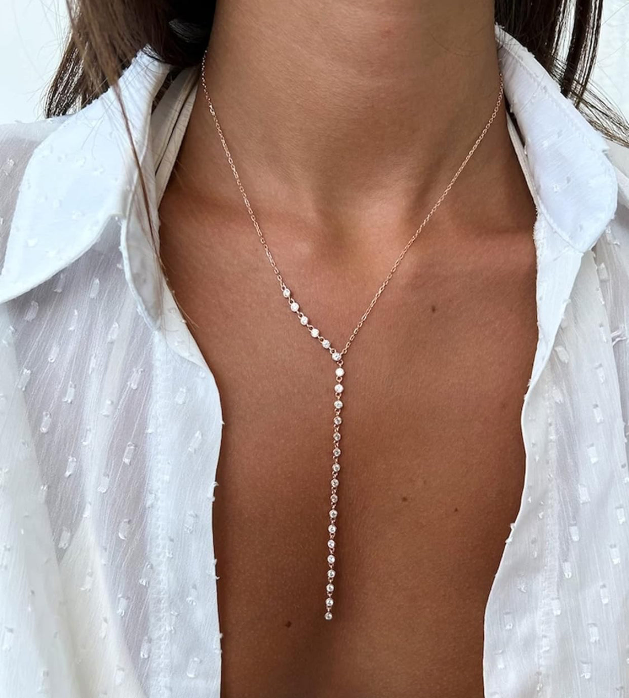 Laureen Y Shaped Necklace - CĀDDEE JEWELS #