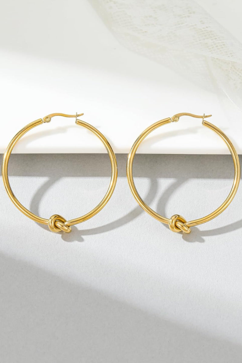 Harlow Gold Knot Earrings - CĀDDEE JEWELS #