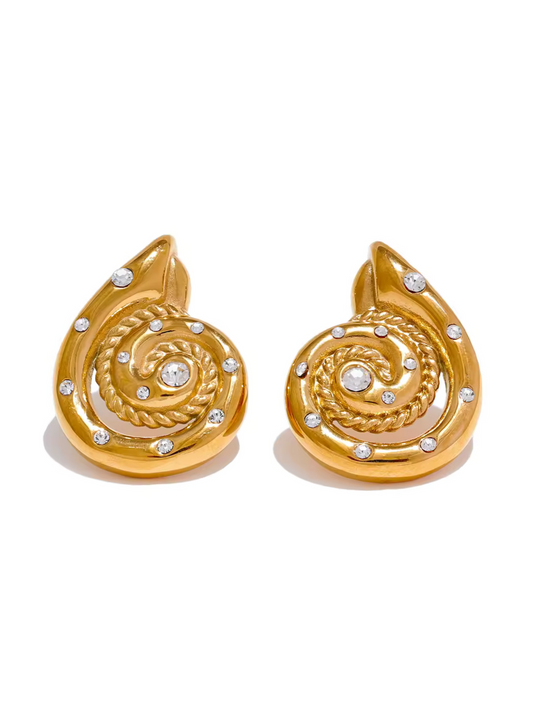 Crystal Shell Earrings