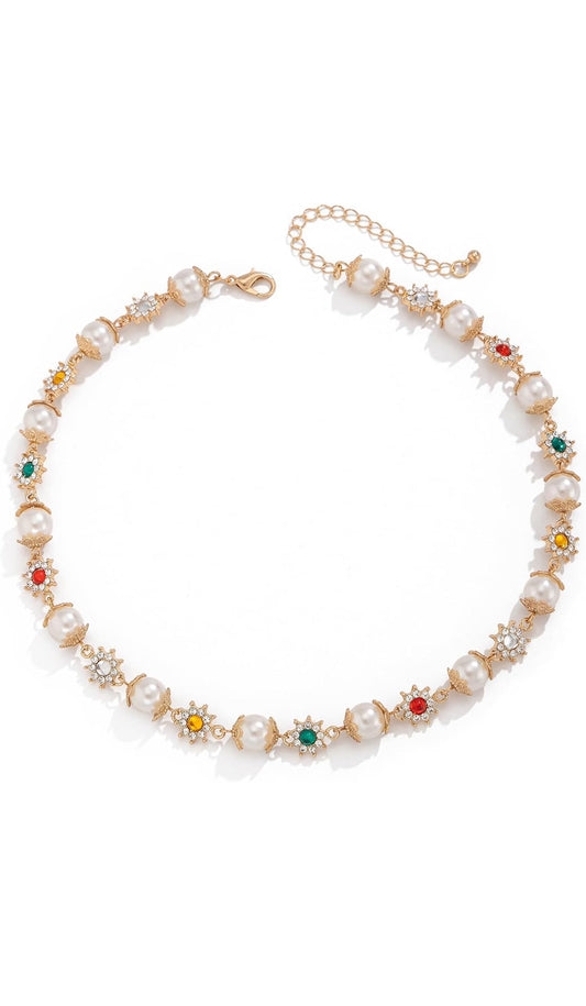 Daisy Pearl Necklace