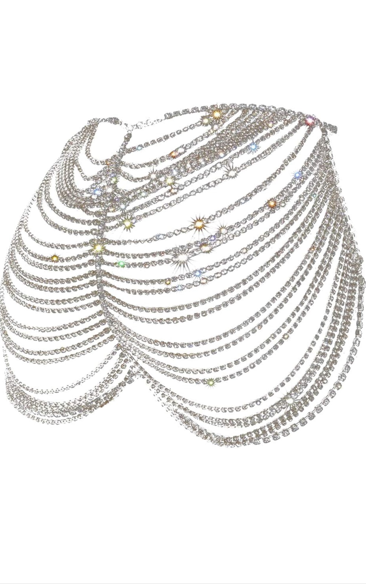 Rhinestone Butt Tassel Body Chain