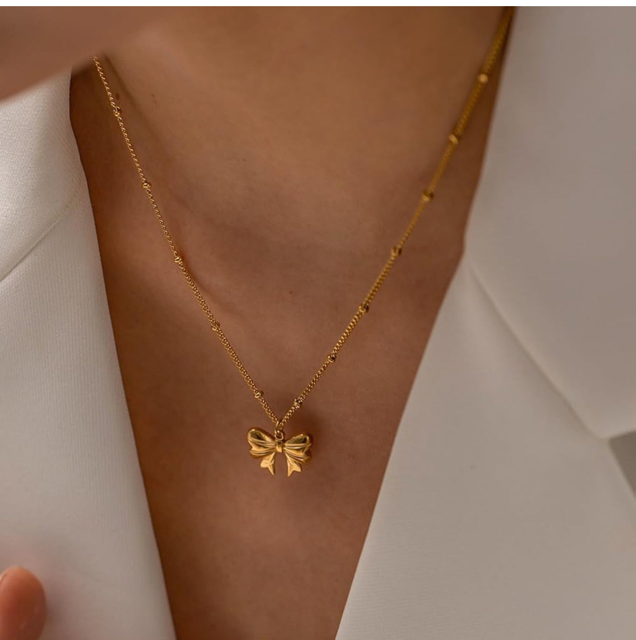 Lavish Bow Beaded Necklace - CĀDDEE JEWELS #