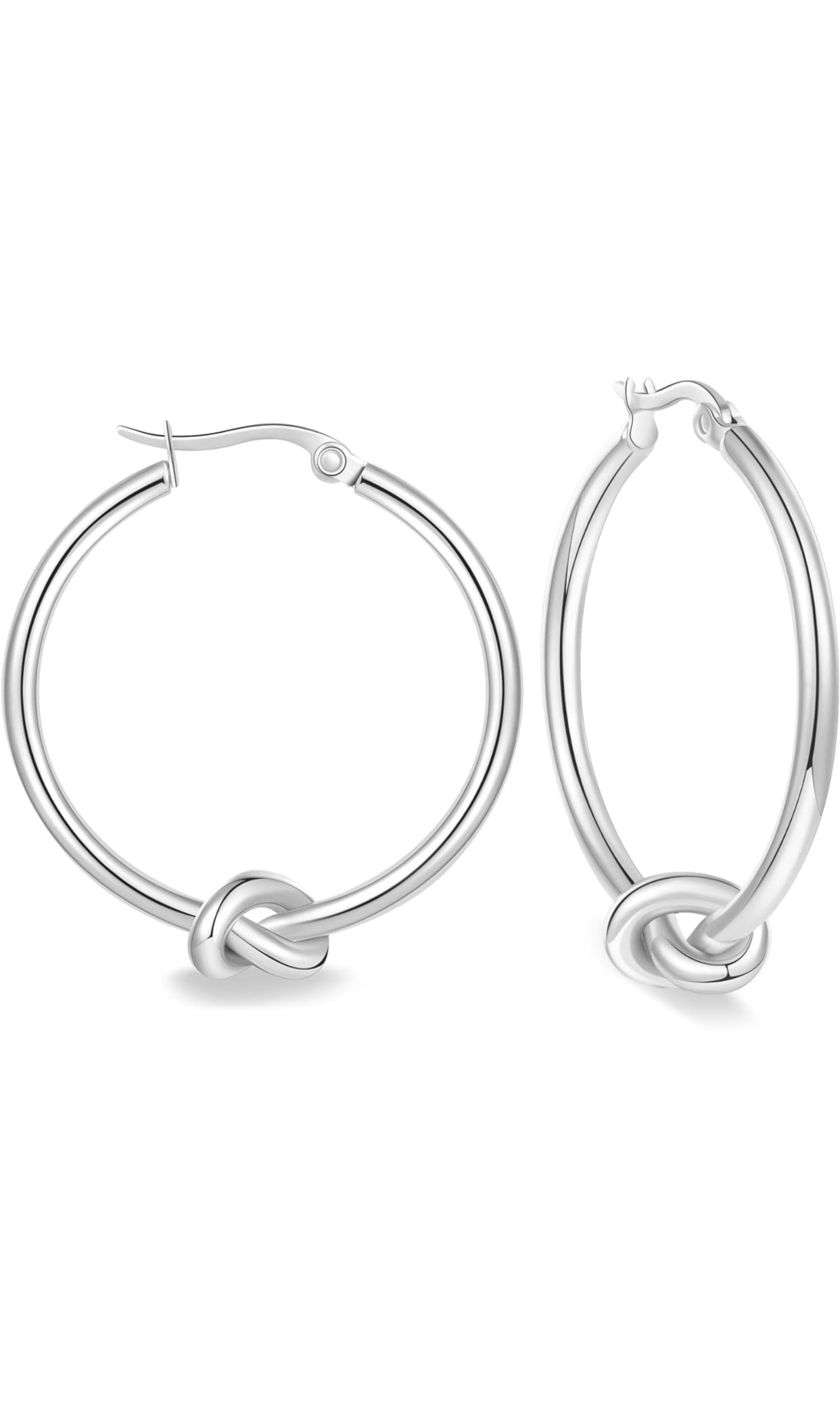 Harlow Silver Knot Earrings - CĀDDEE JEWELS #