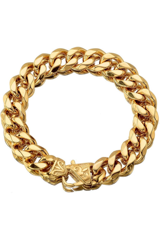 Mano Cuban Link Chain Bracelet - CĀDDEE JEWELS #